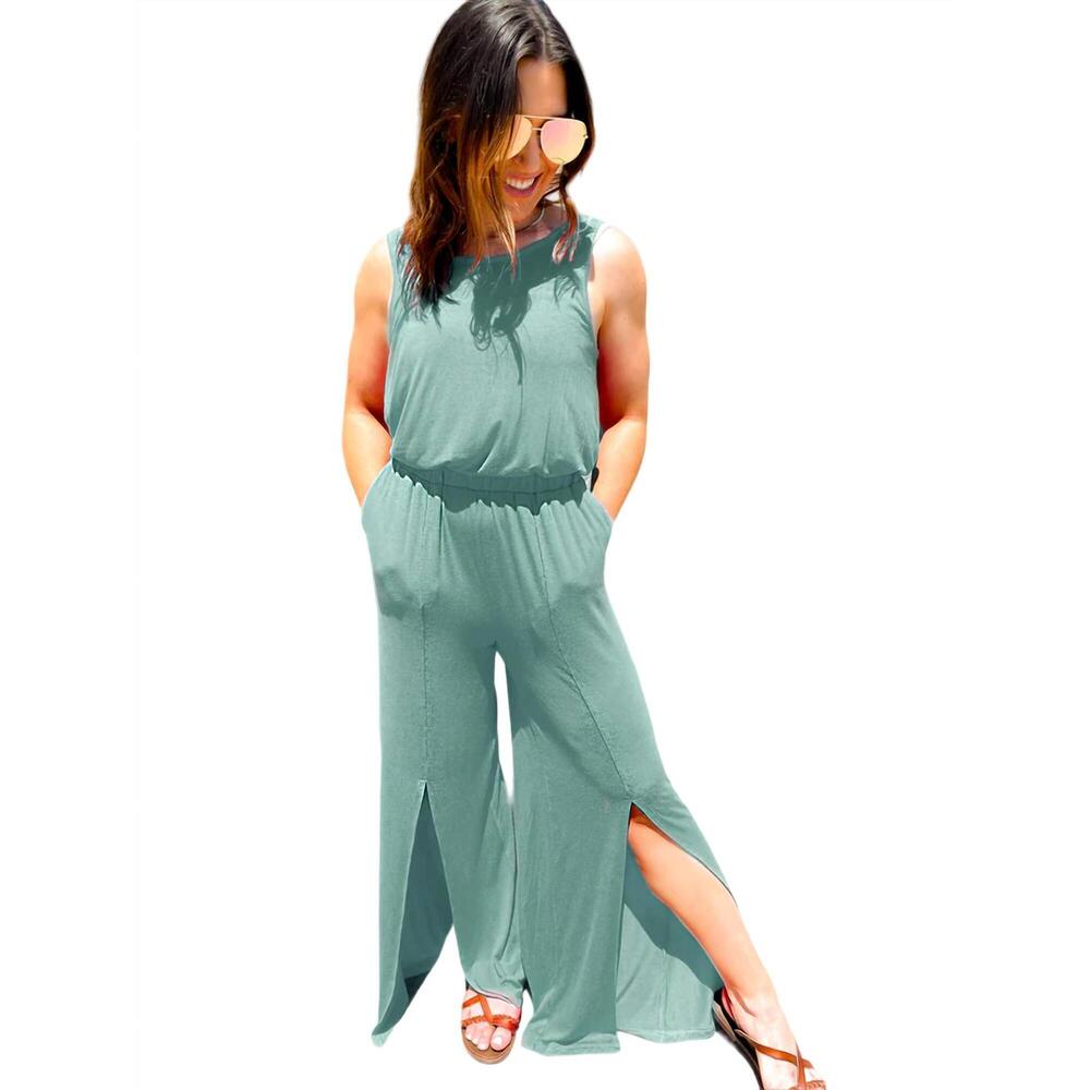 NEW WITH LOVE, MOLLY dixie double splice slouchy jumpsuit in wythe